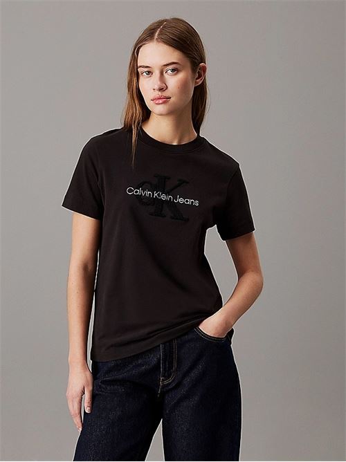 chenille monologo regular tee CALVIN KLEIN JEANS | J20J224244BEH